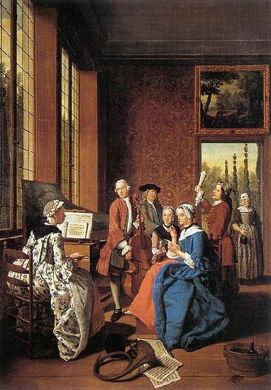 Jan Josef Horemans the Elder Concert in an Interior oil painting image